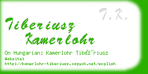 tiberiusz kamerlohr business card